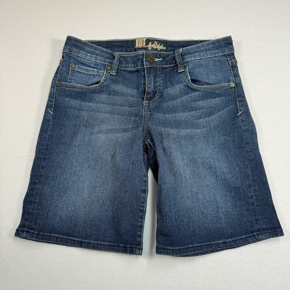 Kut From The Kloth Bermuda Jean Shorts Womens Size 4 Dark Wash - Picture 1 of 10